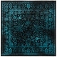 preview thumbnail 137 of 147, SAFAVIEH Adirondack Dakota Rustic Shabby Chic Distressed Rug 6' x 6' Square - Black/Teal