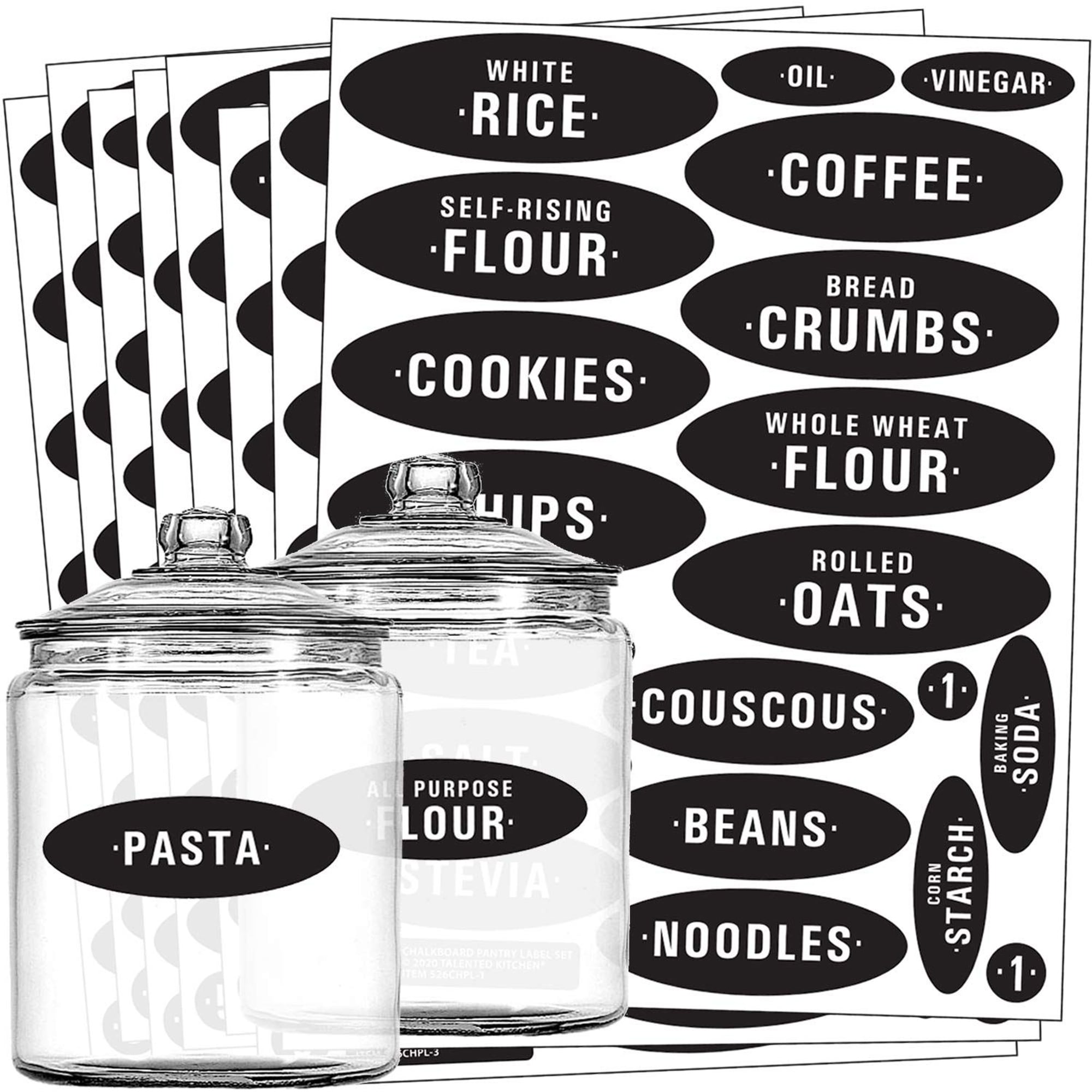 Talented Kitchen 138 Laundry Room Labels for Glass Jars and