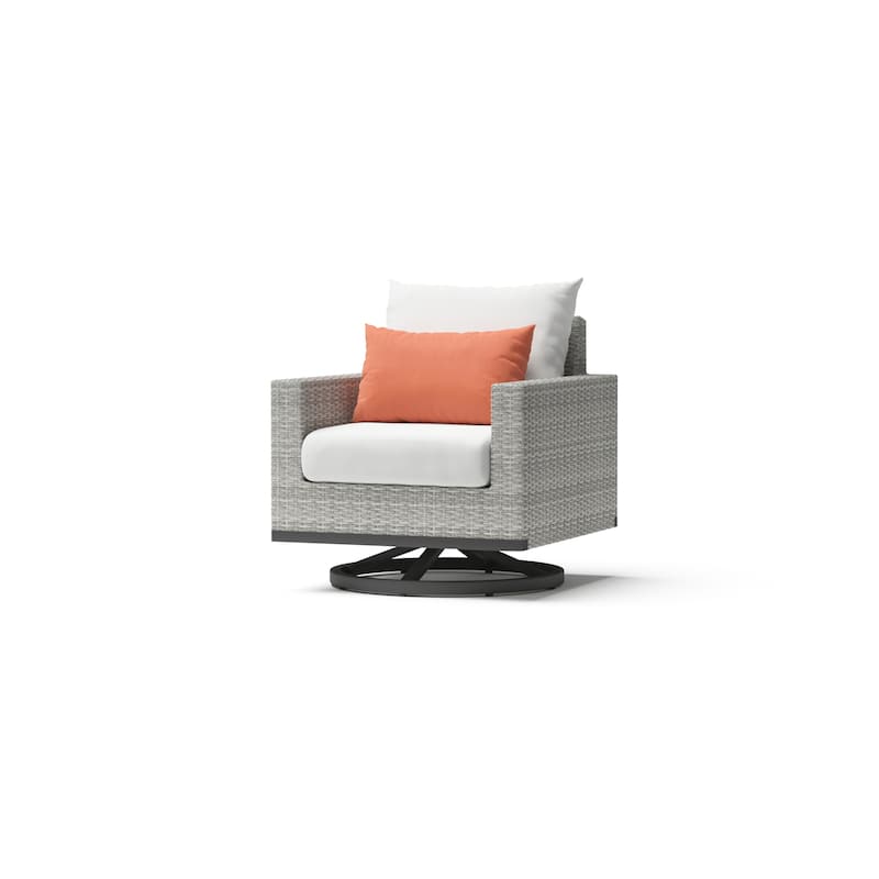 Milo Grey 4 Piece Sunbrella Outdoor Patio Motion Fire Set