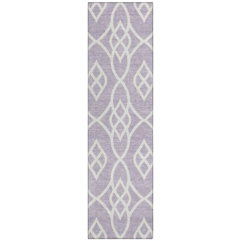 Machine Washable Indoor/ Outdoor Chantille Modern Trellis Rug