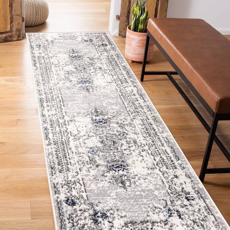 World Rug Gallery Boho Abstract Vintage Oriental Area Rug