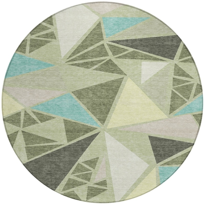 HomeRoots Geometric Transitional Rectangle Outdoor Rug