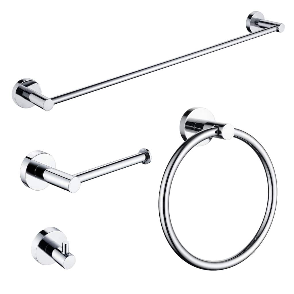ANZZI 4-Piece Chrome Bathroom Accessories Set