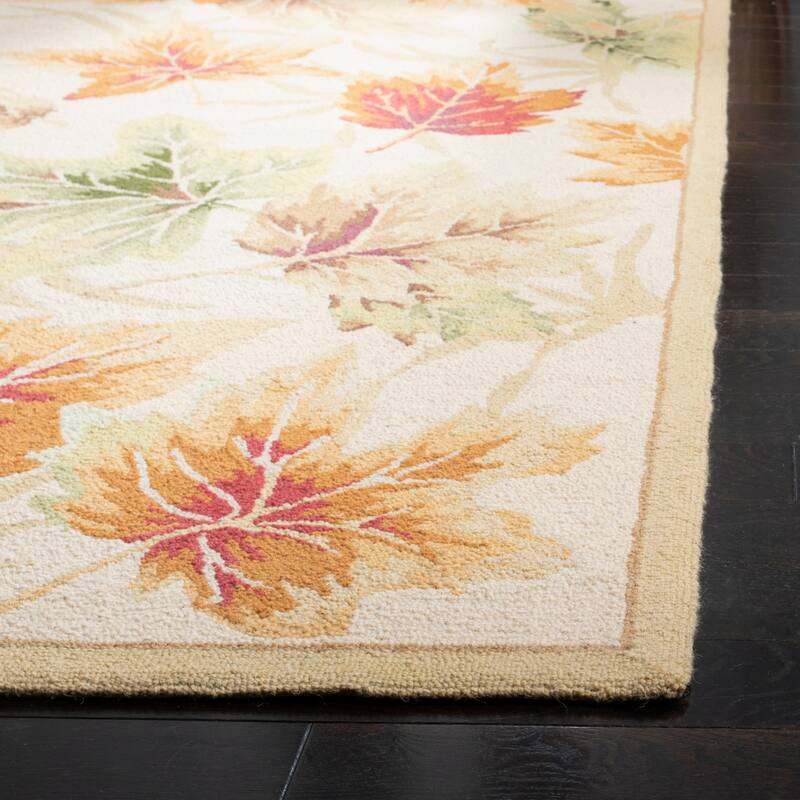 SAFAVIEH Handmade Chelsea Grove French Country Wool Rug - 1'8" x 2'6" - Ivory