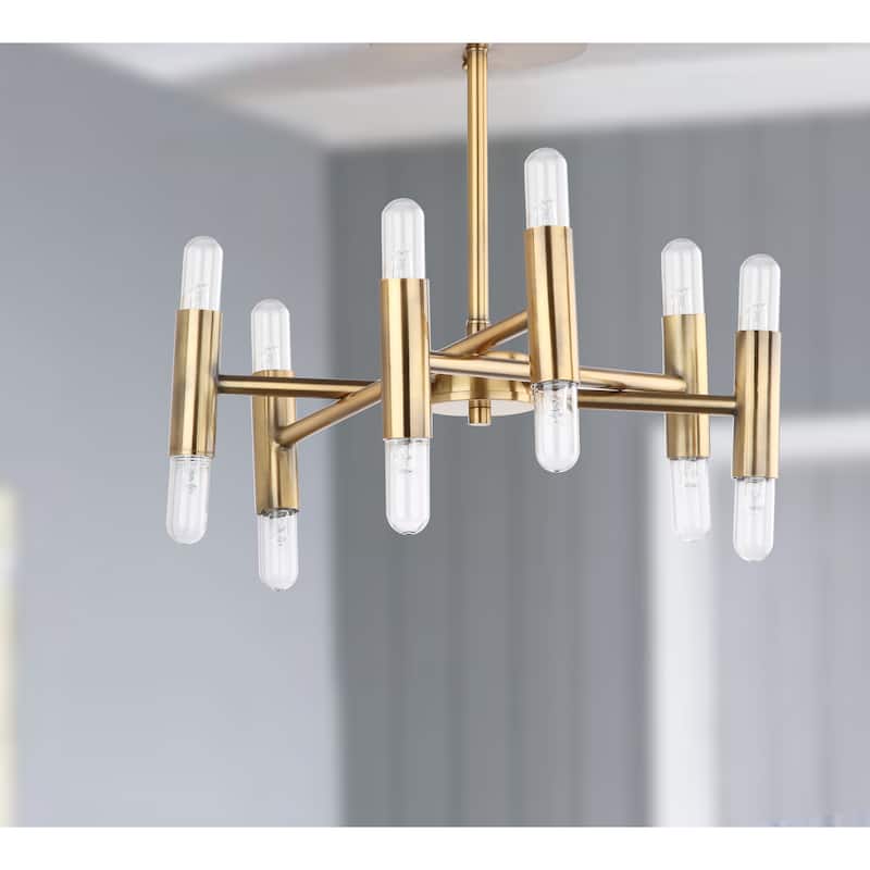 SAFAVIEH Lighting Fidelma 12-light Gold Flush Mount - 16"W x 16"D x 13"H