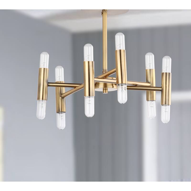 SAFAVIEH Lighting Ninna 12-Light Gold Flush Mount - 16" x 16" x 13" - 16Wx16Dx13H