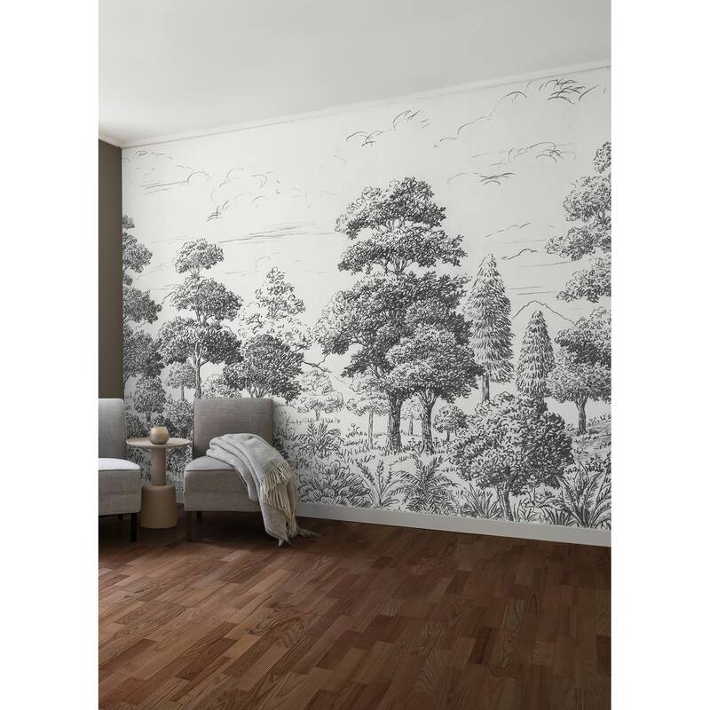 WallPops Scott Living Sylva Black Self Adhesive Mural - N/A
