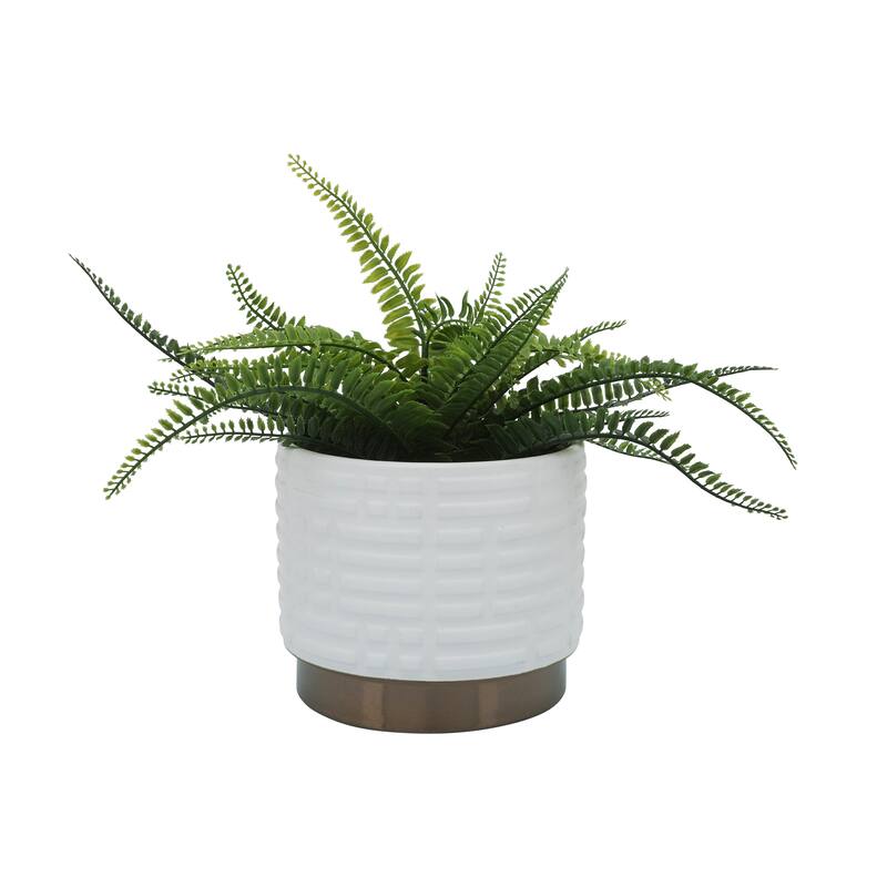 Sagebrook Home Modern Neutral Ceramic Planter Set of 2 - 8"x8"x7"