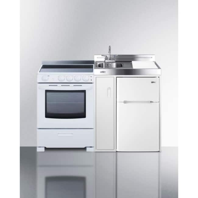 Summit ACK54ELST 54" Wide All-in-One Kitchenette with Electric Range