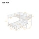 preview thumbnail 4 of 12, Elegant Twin over Full Size L-Shaped Metal Bunk Bed Solid Safety Guardrail Bed, No Box Spring Required