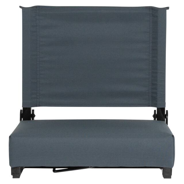 2 Pack 500 lb. Rated Lightweight Stadium Chair-Handle-Padded Seat