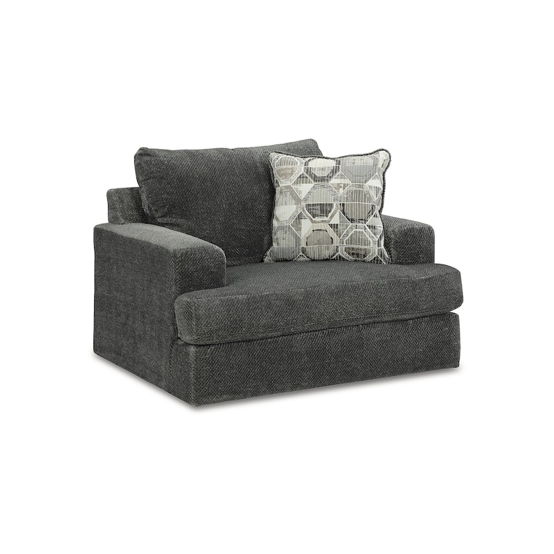 Signature Design by Ashley Karinne Smoke Oversized Chair - 51"W x 41"D x 39"H