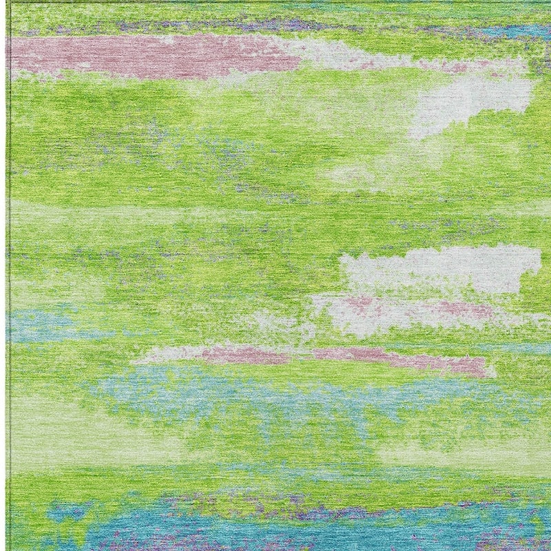 HomeRoots Abstract Transitional Rectangle Outdoor Rug