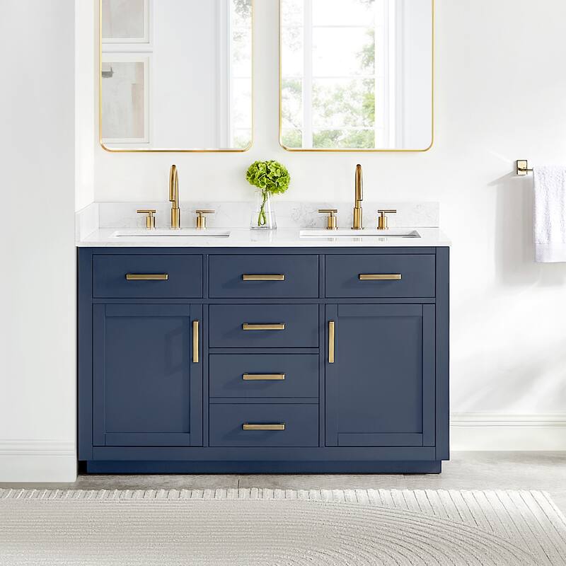 Altair Gavino Bath Vanity with Grain White Composite Stone Top, no Mirror