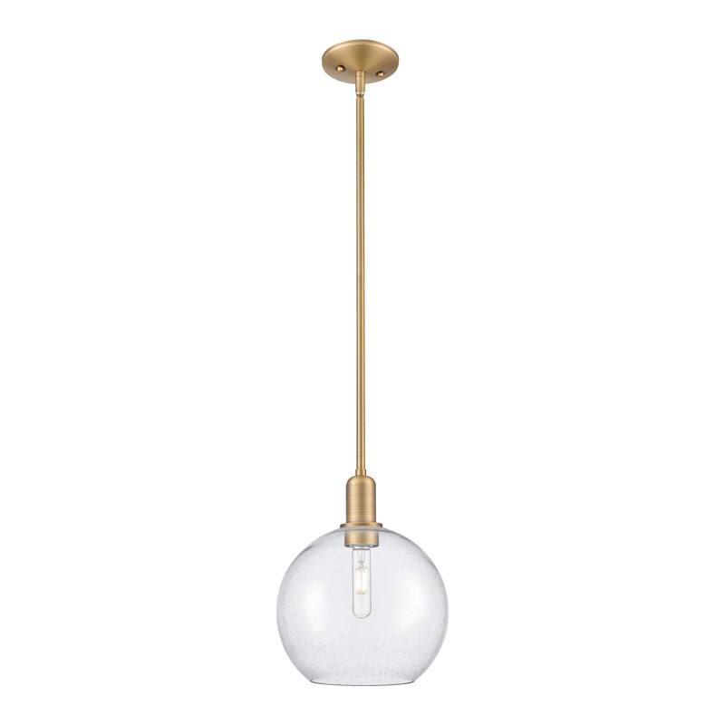 Innovations Lighting Endless Possibilities Arcadia - Athens - 1 Light 10" Stem Hung Mini Pendant - Brushed Brass/Seedy