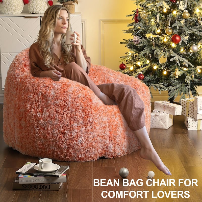 Bean Bag Chair, Plush Armrest Beanbag Sofa, Cozy Lounge Seat