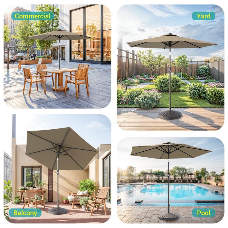 Bonosuki 7.5-foot Waterproof Sunshade Canopy Patio Umbrella
