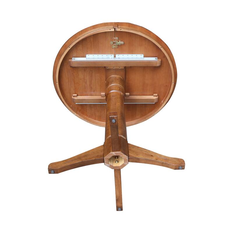 36" Round Top Pedestal Table with 12" Leaf