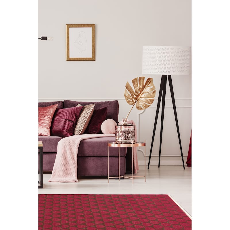 Ankara Burgundy Kilim 5'2" x 8'0" - 5'2 x 8'0