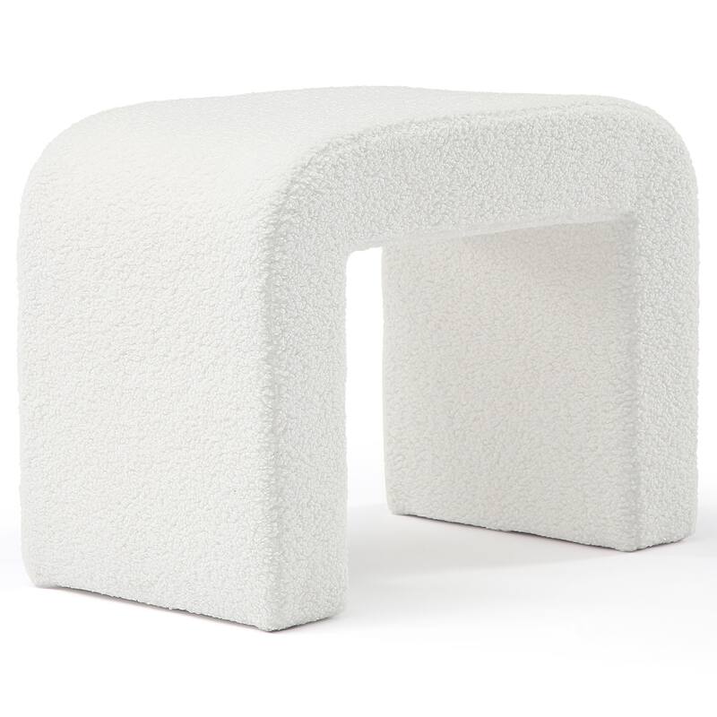 Modern Vanity Stool, Large Foot Rest Ottoman, Extra Seating Shoe Bench for Living Room, Entryway, Bedroom Dressing Chair