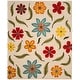 preview thumbnail 3 of 52, SAFAVIEH Handmade Blossom Aggie Modern Floral Wool Rug 10' x 14' - Beige/Multi - Rectangle