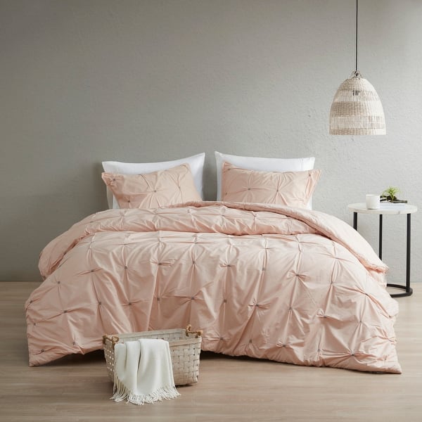 slide 2 of 11, The Curated Nomad Jessie Blush Cotton 3-piece Comforter Set King - Cal King