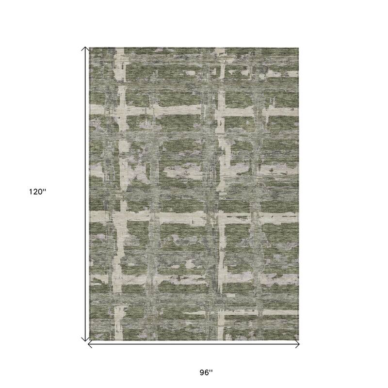 HomeRoots Striped Transitional Rectangle Outdoor Rug