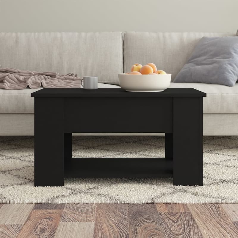 vidaXL Coffee Table Lift Top End Table Accent Side Sofa Table Engineered Wood - 31.1" x 19.3" x 16.1"
