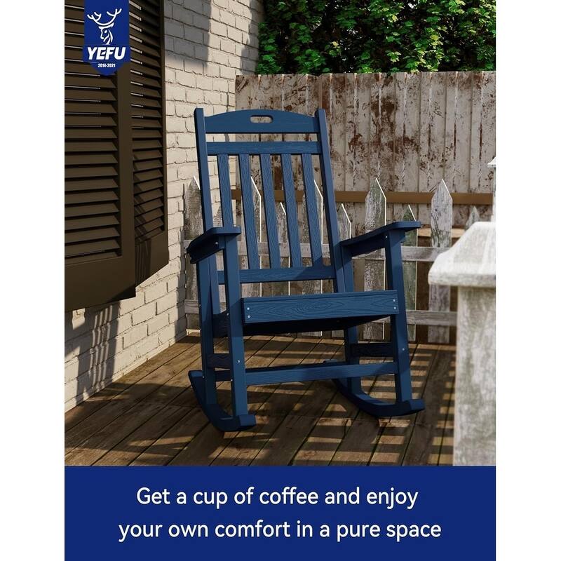 WINSOON All Weather Outdoor Rocking Chair, Set of 2