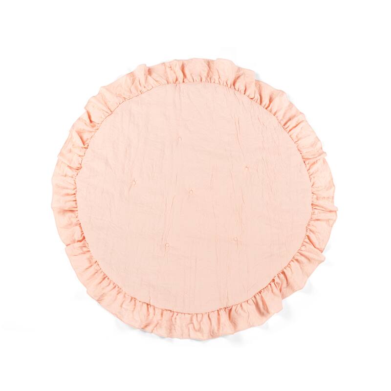 Lush Decor Baby Round Ruffle Play Mat Single 36" Diameter - 36" Diameter