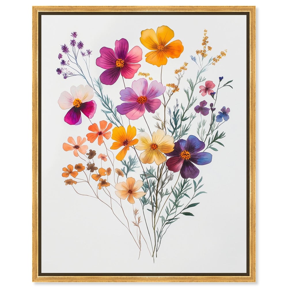 Watercolor Wildflower Canvas by Art Remedy