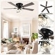 preview thumbnail 11 of 32, Cusp Barn 52/60" Farmhouse 5-Blade Flush Mount Indoor Standard Ceiling Fan with Remote Control and Clear Glass Shade
