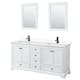 Option White, Black Trim, White Cultured Marble Top