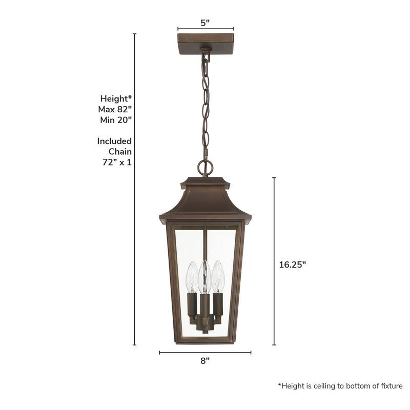 Hunter Spring Cove Outdoor 3 Light 17 Inch Pendant - Traditional - Entryways, Porches, or Outdoor Gathering Spaces