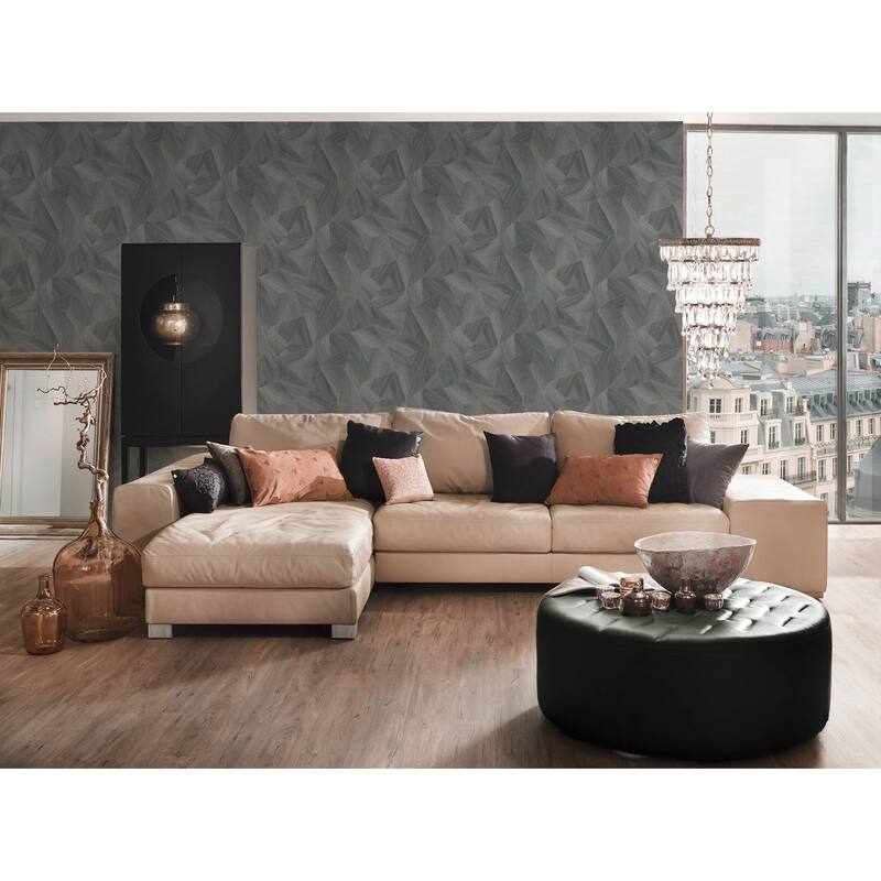 Galerie Wallcoverings Woods and Wicker Collection Geometric Wood Effect Matte Finish Vinyl on Non-woven Wallpaper Roll