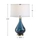 preview thumbnail 3 of 4, Uttermost Riviera Art Glass Table Lamp - 17"W x 27.75"H x 17"D