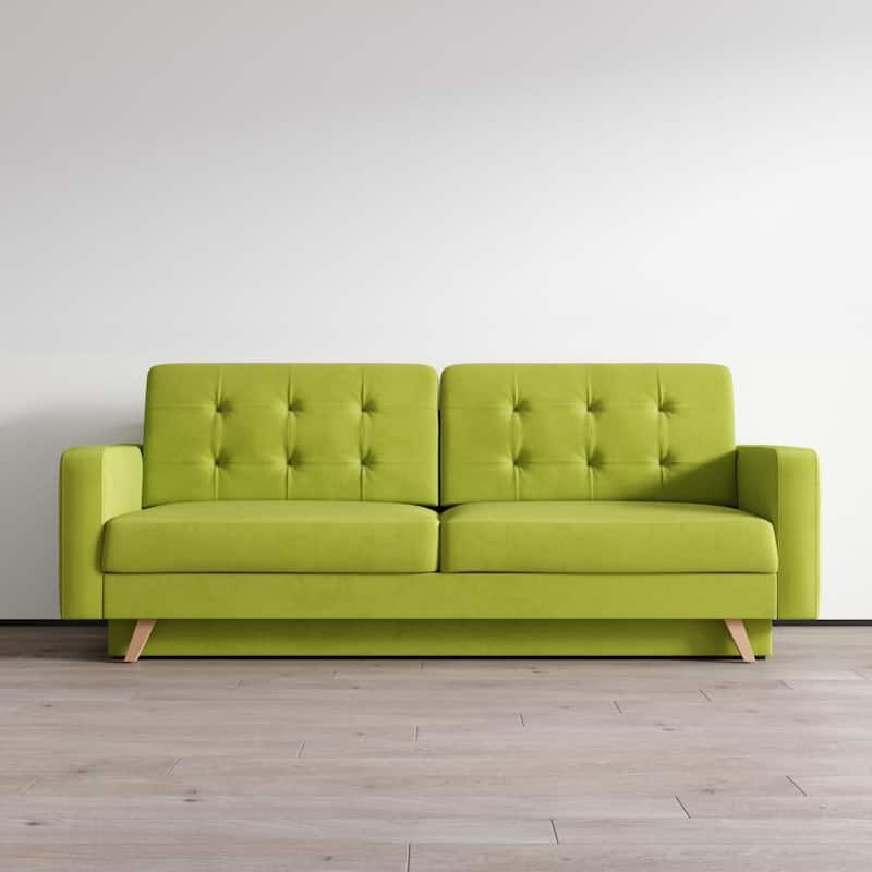 Vegas Queen Futon Sleeper Sofa Bed - Green