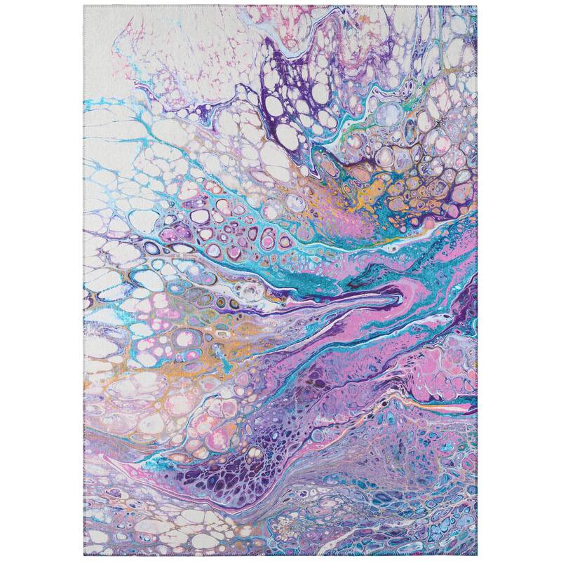 Addison Indoor/ Outdoor Karina Abstract Washable Area Rug