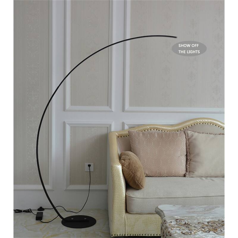 62.99-Inch Modern Led Arc Creative Long-Arm Fishing Lamp with Foot Switch