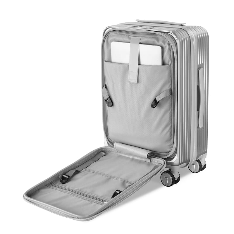 3 Piece PC Expandable Lightweight Carry On Luggage Sets with Front Pocket and Spinner Wheels & TSA Lock, for Men and Women
