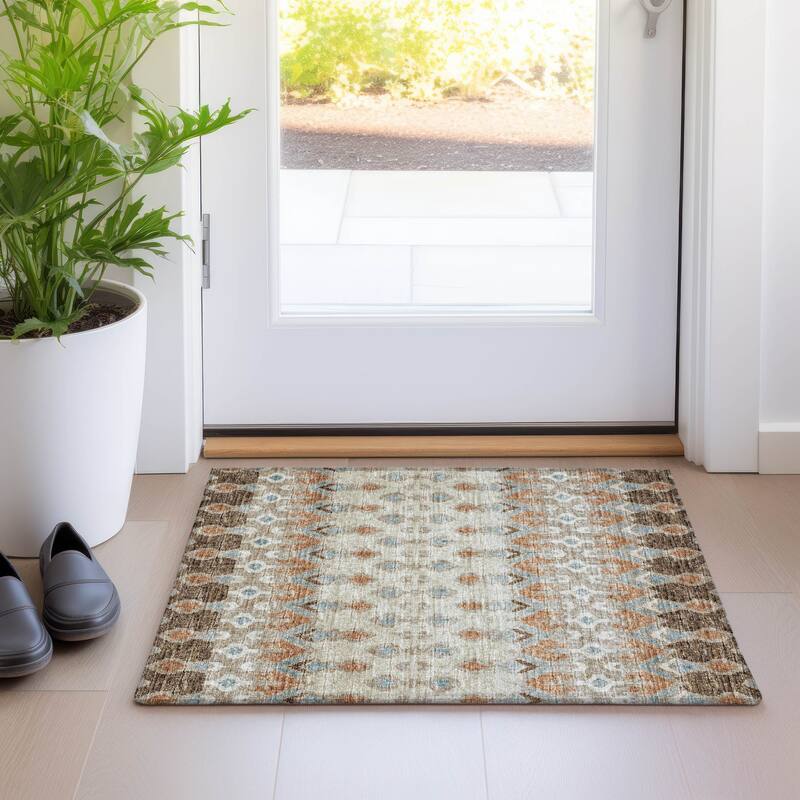 Premium Washable Super Soft Boho Moroccan Mayfield Rug - Canyon - 1' 8" x 2' 6" - Rectangle