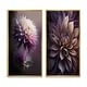 preview thumbnail 13 of 11, Designart "Purple Dahlia Flower" Dahlia Framed Wall Art Set Of 2 - Purple Wall Art Set Of 2