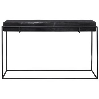 Uttermost 25110 Telone 15" Wide Aluminum Top Iron Console Table