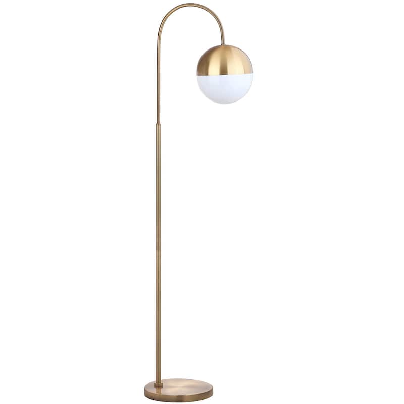 SAFAVIEH Lighting Naeema 56-inch Brass Led Floor Lamp - 15.25" x 9.875" x 55.5" - Brass Gold - 15Wx10Dx56H