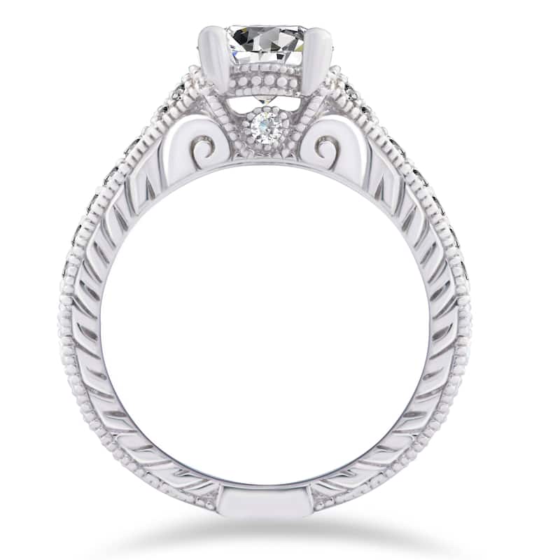 1 1/4ct Diamond Engagement Ring 1ct center Ring White Gold Lab Grown