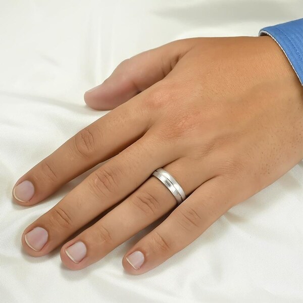 6mm wedding band mens Clearance