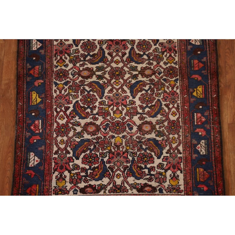 Vegetable Dye Traditional Floral Malayer Persian Wool Rug Hand-knotted - 3'4" x 5'0"