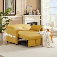 Textured Leather Upholstered Loveseat Sofa Convertible Futon Sofa ...