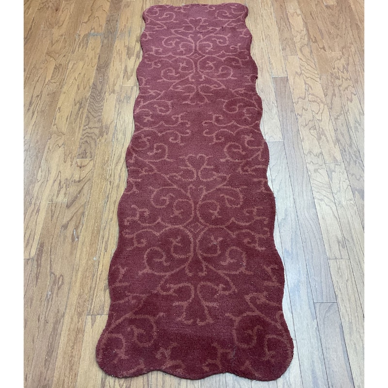 HERAT ORIENTAL Handmade Tibetan Wool Rug - 2' x 7'