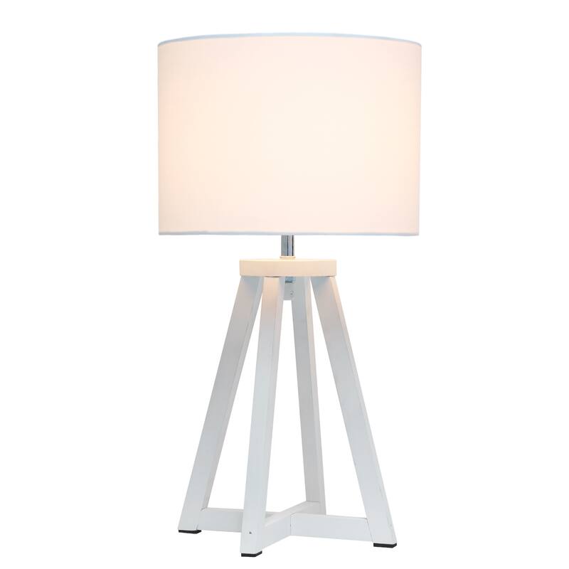 Tripod Table Lamp with Drum Shade - 19" - White